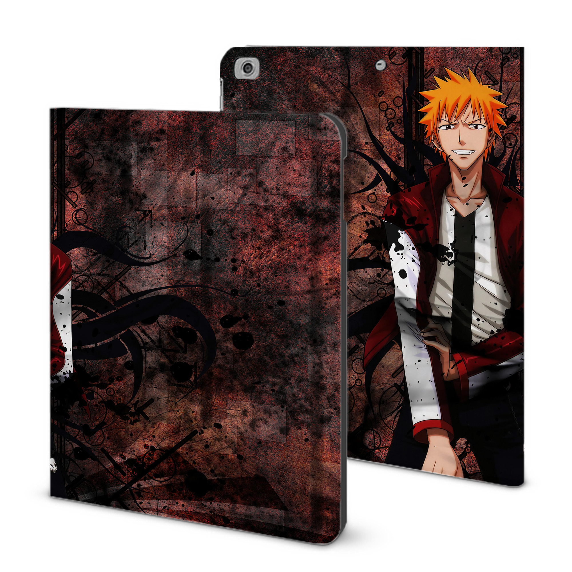 （画像用） ブリーチ BLEACH IPad ケース ブック型 PUレザー TPU 耐衝撃 軽量 薄型 ペン収納なし 全面保護 IPad 各モデル対応
